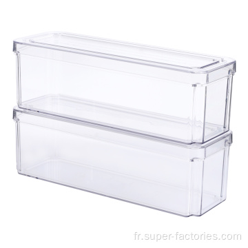 Boîte de rangement transparente avec couvercle pour fruits / légumes / viande